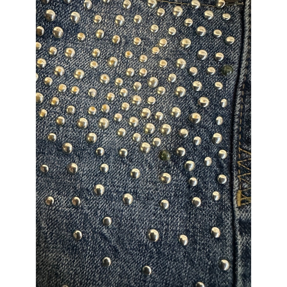 BDG Kayla Lowrider Studded Jeans Blue Denim Low Rise Straight Leg Womens Size 25 - Picture 7 of 16